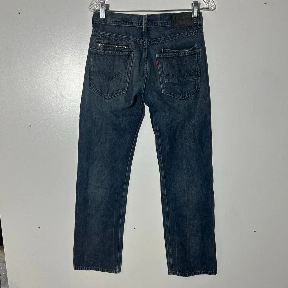 Levi's 514 Slim Straight Washed Dark Blue Jeans Men's Size 29x29‎